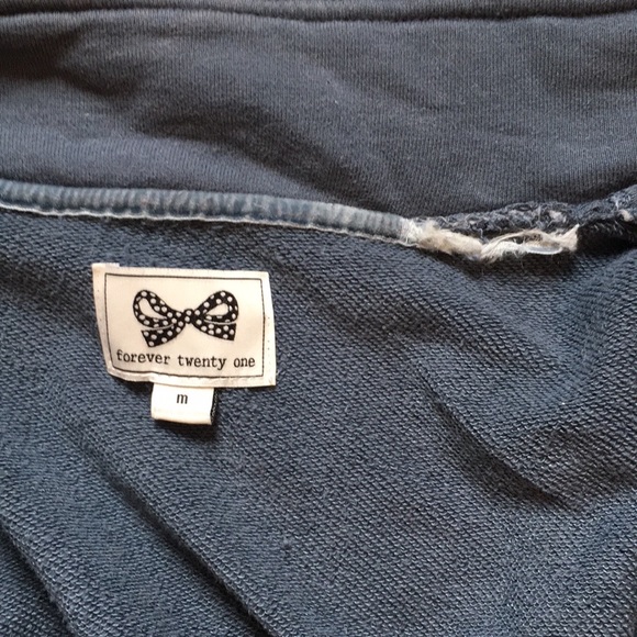 Y2K Forever 21 Blue Military Long Jacket, M - Picture 9 of 12